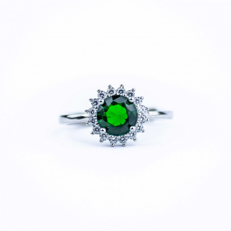 خاتم مارغريت © كوارتز أخضر دائريّ الشكل